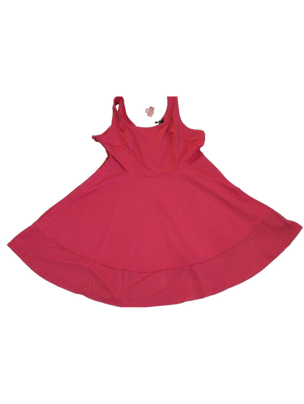 ROSE PINK XL DRESS Fit Flair 50s Retro FANCYINN COTTON POLY New Tag PARTY CASUAL